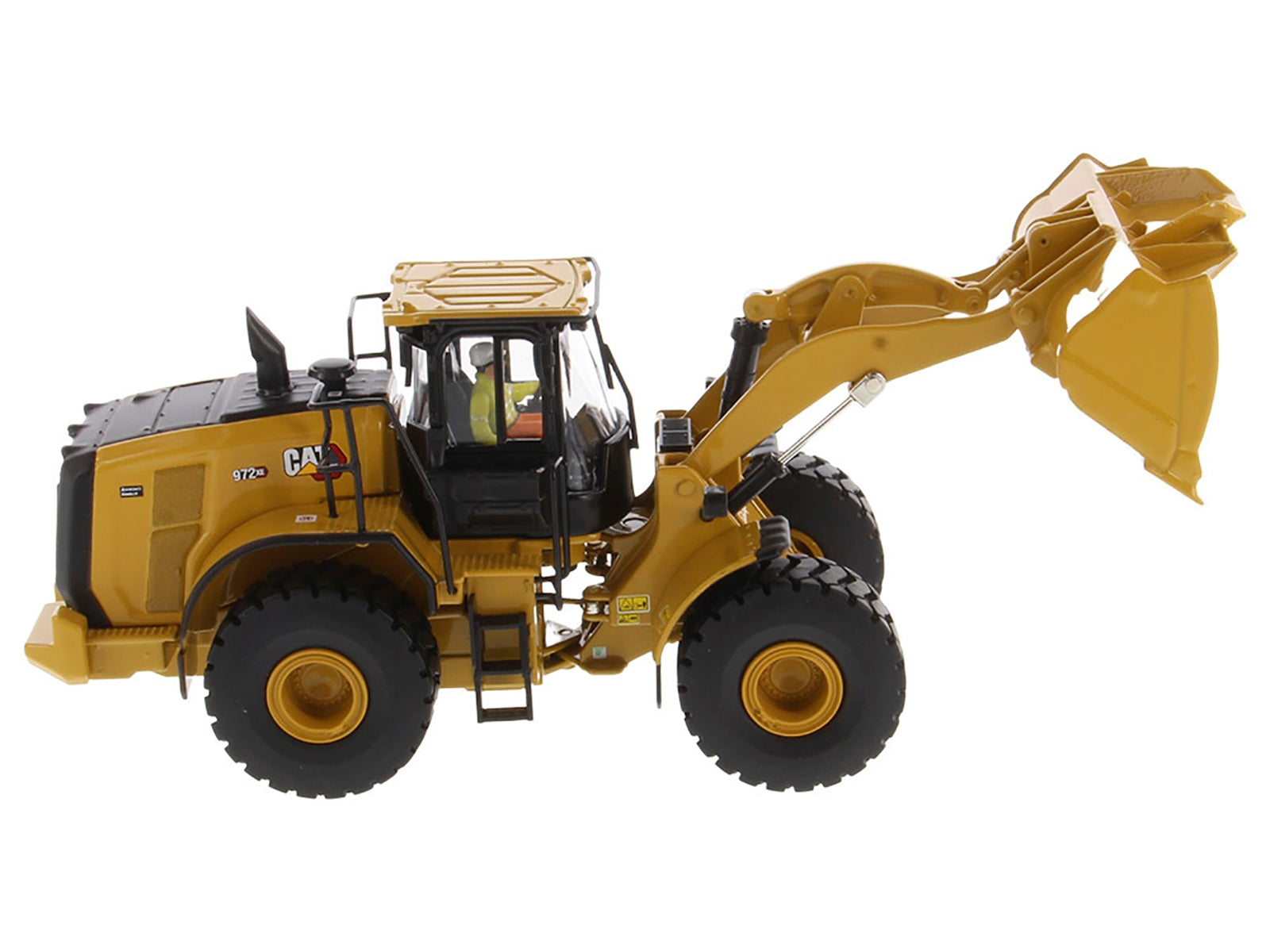 CAT Caterpillar 972 XE Wheel Loader Yellow with Operator "High Line Series" 1/50 Diecast Model by Diecast Masters - Minihomy