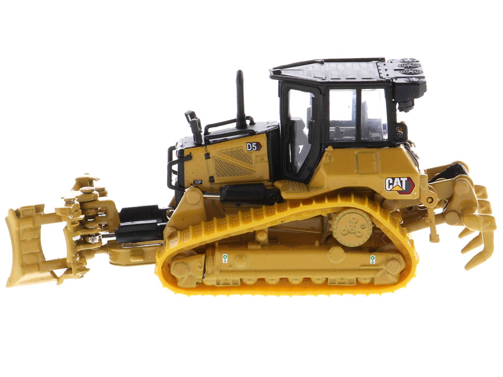 CAT Caterpillar D5 Track-Type Dozer Yellow with Fine Grading Undercarriage and Foldable Blade - Minihomy