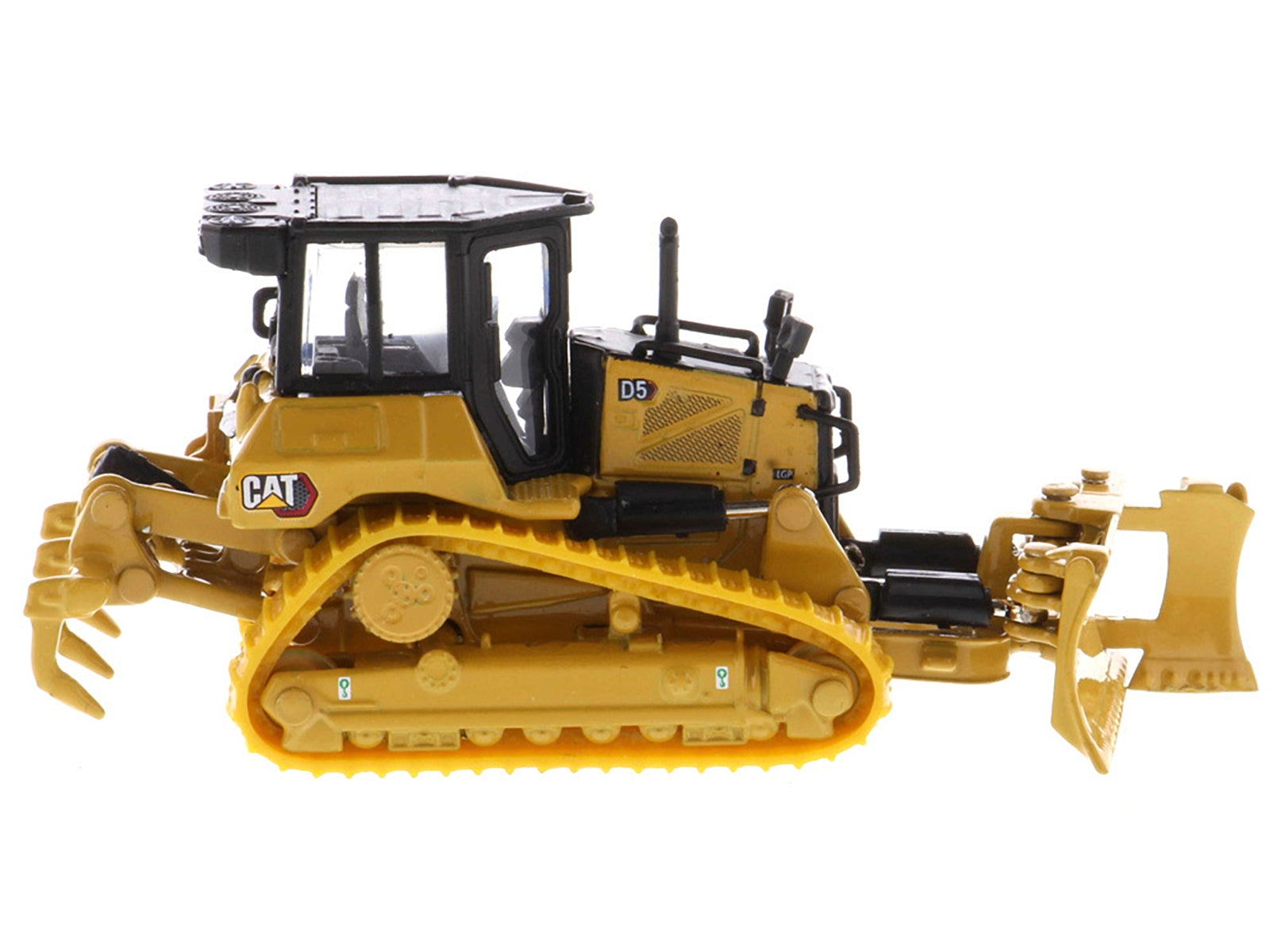 CAT Caterpillar D5 Track-Type Dozer Yellow with Fine Grading Undercarriage and Foldable Blade - Minihomy