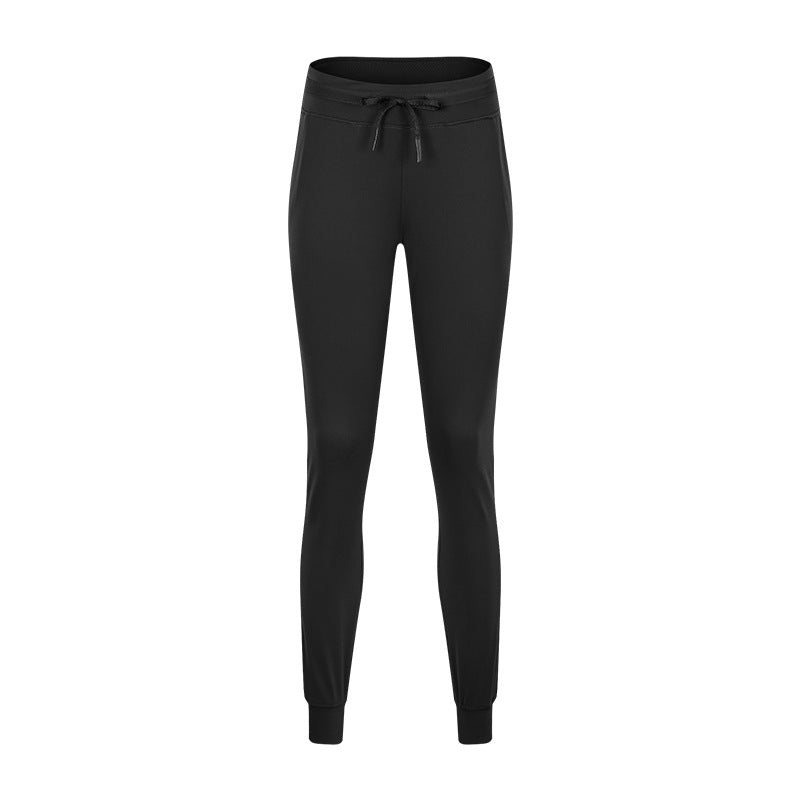 High-waist Yoga Women's Quick-drying Elasticated Slim Slimming Track Pants - Minihomy