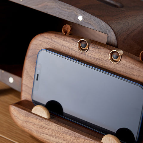 Solid Wood Living Room Desktop Light Luxury Pumping Box Mobile Phone Holder Creative Gift