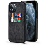 Oil-waxed Calfskin Pattern Mobile Phone Card Protective Case