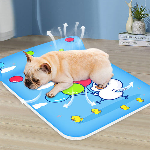 Breathable Ice Pad Washable Sofa Print Cooling Pet Dog Bed For Dogs