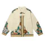 Lace Embroidery Stitching Workwear Jacket Men - Minihomy