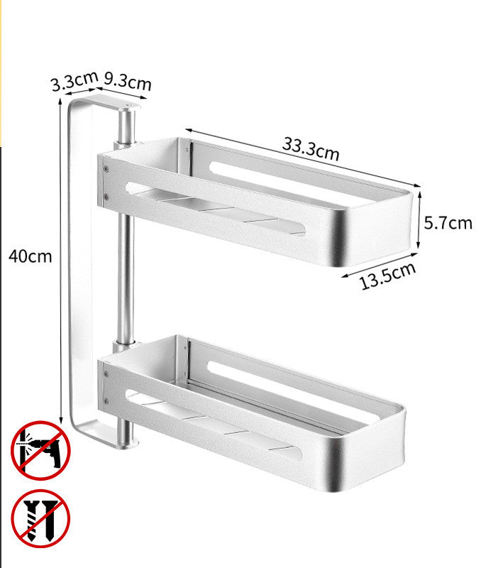 Kitchen Shelf Corner Rotation Seasoning Rack Wall Hanging Rotary Storage