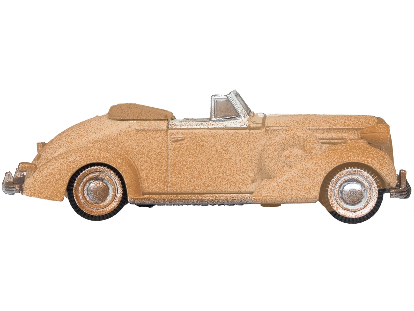 1936 Buick Special Convertible Coupe Beige (Rusted) "Junkyard Project" 1/87 (HO) Scale Diecast Model Car by Oxford Diecast - Minihomy