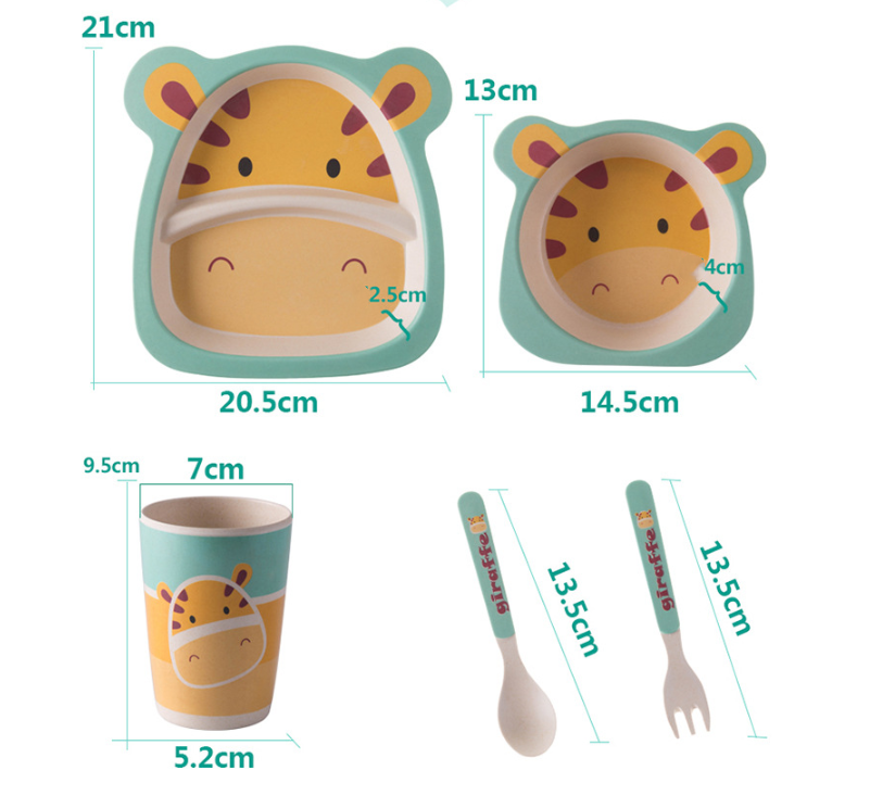 Bamboo fiber tableware children tableware