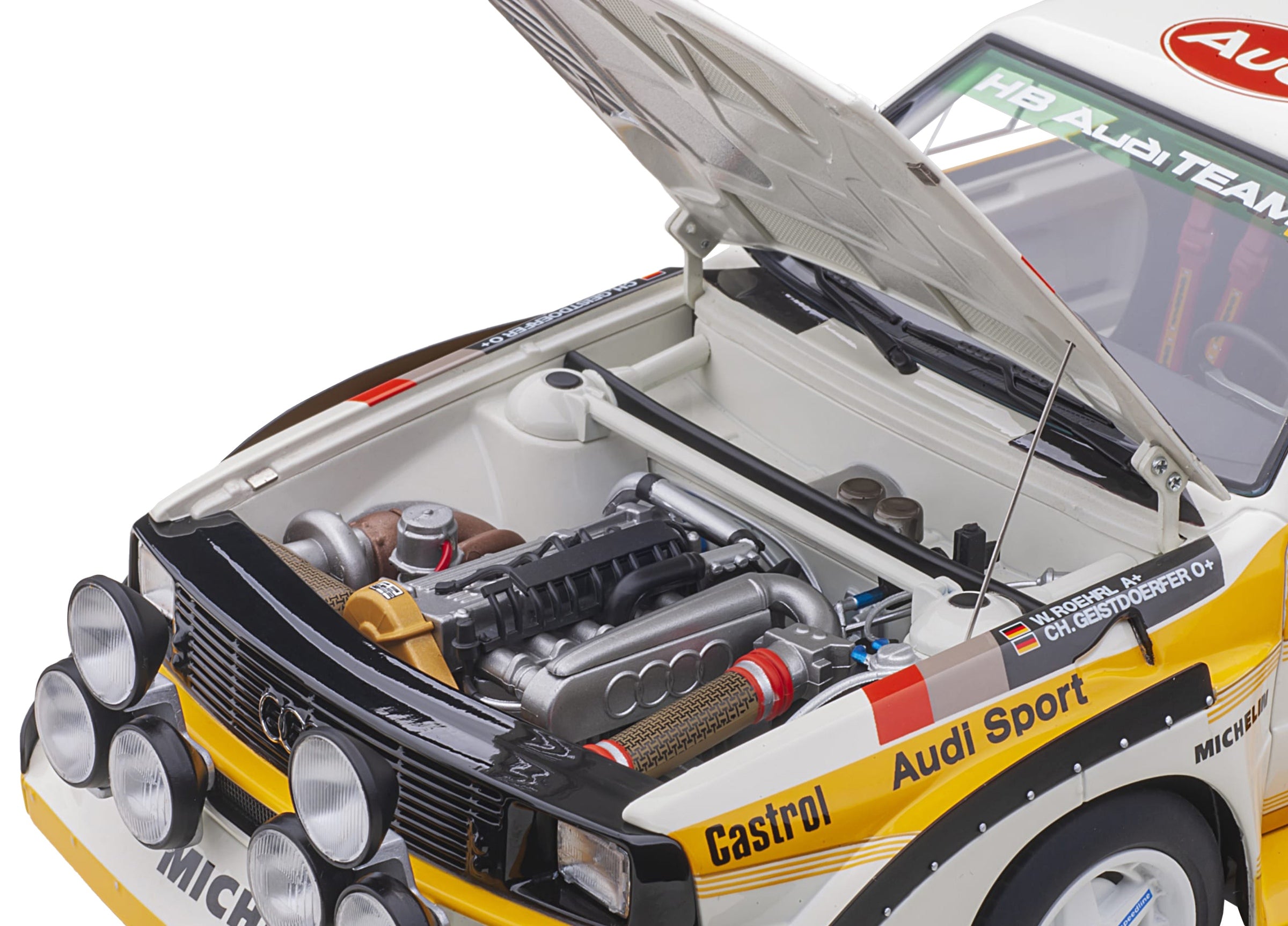 Audi Quattro S1 #5 W. Roehrl - Ch. Geistdoerfer Winner Rally San Remo (1985) 1/18 Model Car by Autoart - Minihomy