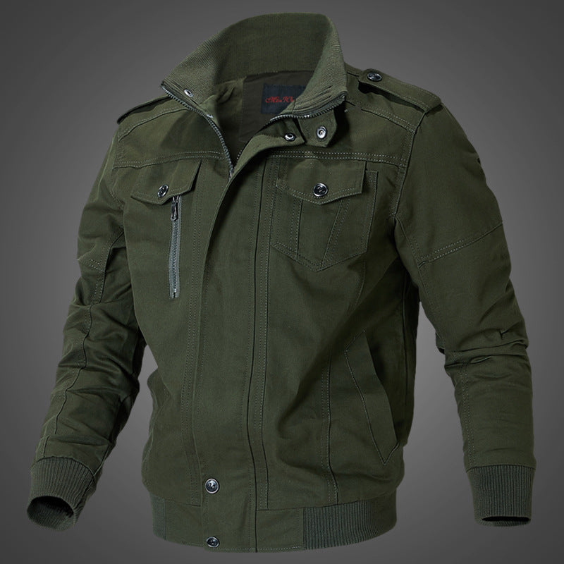 Casual Multi-pocket Pilot Coat Military Bomber Jacket Male - Minihomy