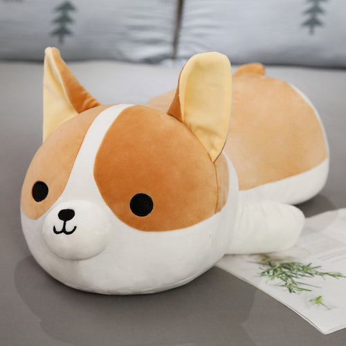 Cute Corgi Dog Plush Toy Stuffed Soft Animal Cartoon Pillow Lovely Christmas Gift for Kids