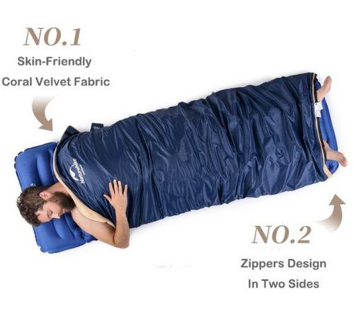 Spring and summer single mini sleeping bag adult outdoor four season tent camping supplies cotton sleeping bag