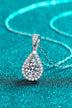 1 Carat Moissanite Teardrop Pendant Chain Necklace - Minihomy