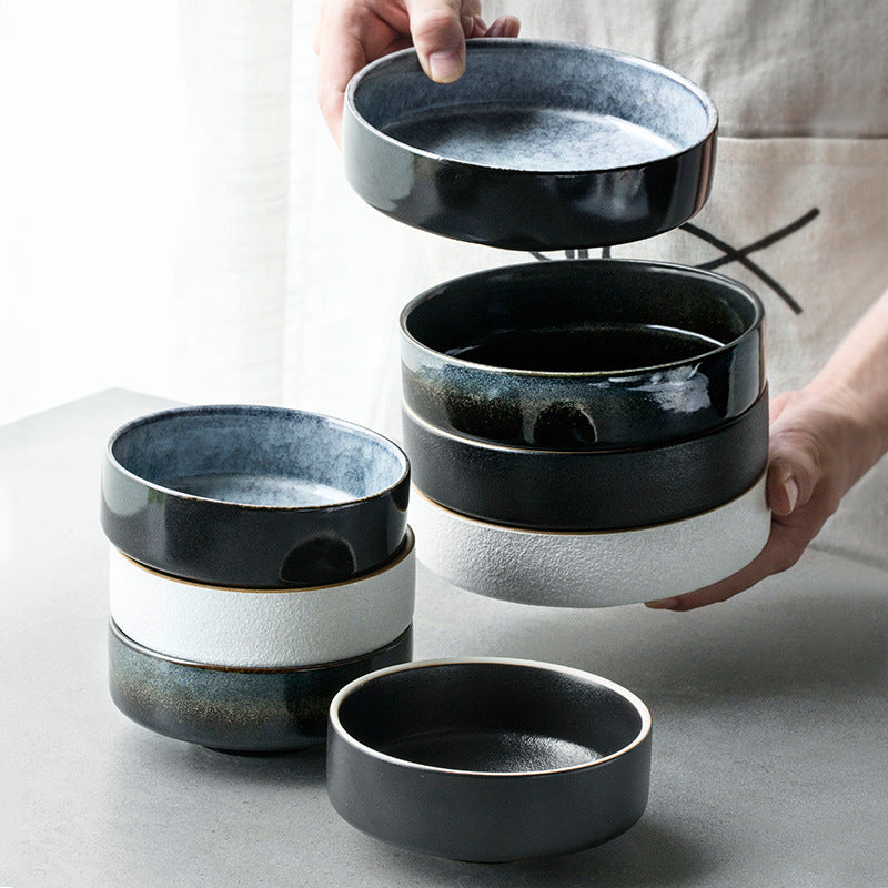 Japanese Vintage Frosted Ceramic Bowl Feature Restaurant Ideas