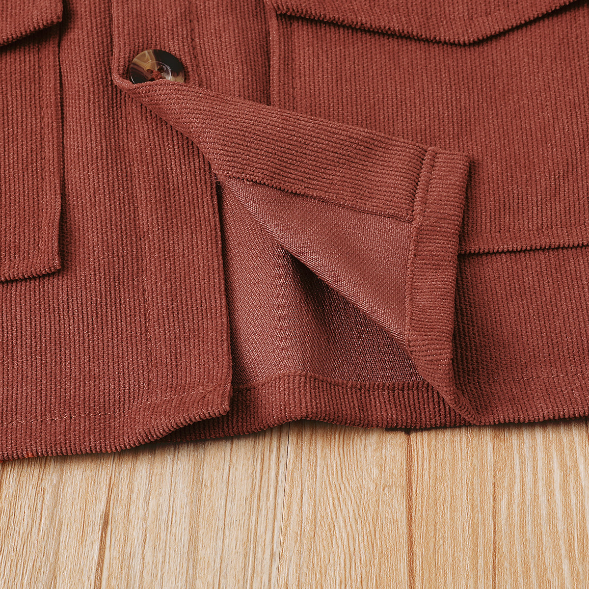 Boys Corduroy Shirt with Pockets - Minihomy