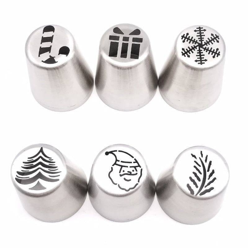 15 Piece Stainless Steel Christmas Decoration Mouth Set Christmas Icing Piping Nozzles For Kitchen Supplies