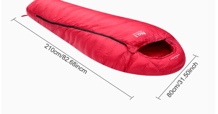 Winter Goose Down Mummy Down Cotton Sleeping Bag