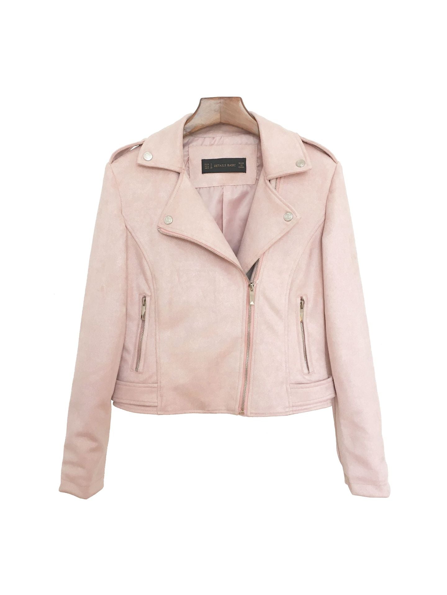 Slim Short Leather Jacket Deerskin Women