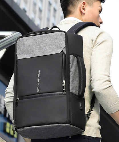 Business backpack men's school bag large capacity youth short-distance 17 inch travel bag