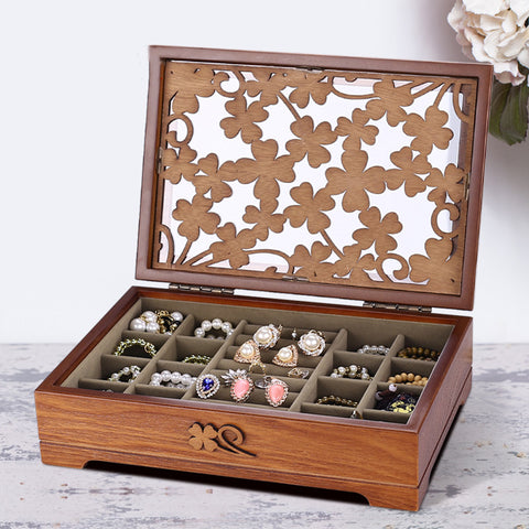 Retro Chinese Classical Wooden Jewelry Box