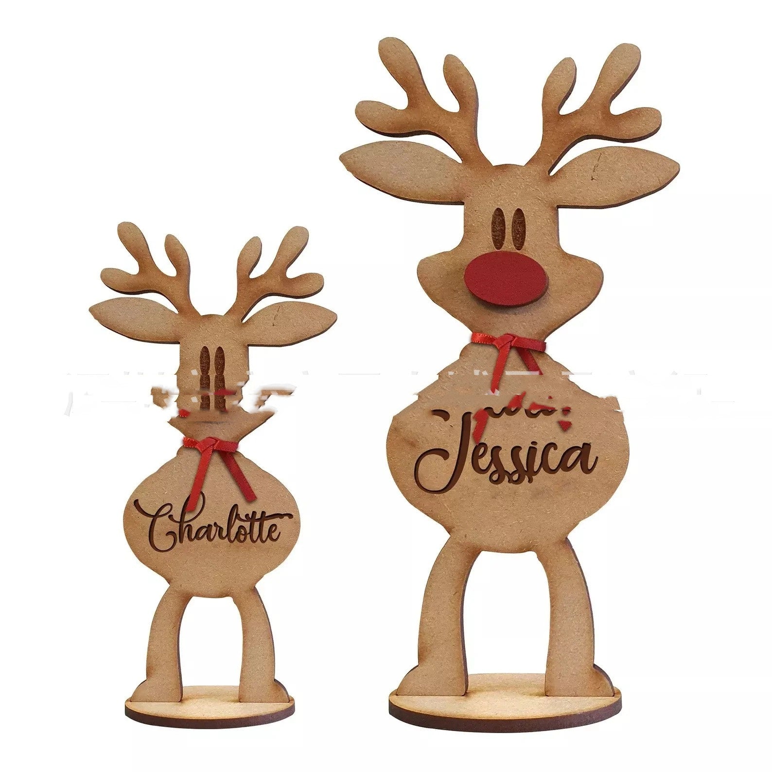 Elk Reindeer Family Christmas Ornament Decoration