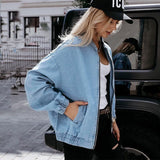 Casual Slim-fit Ladies Denim Jacket