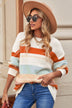 Striped Dropped Shoulder Crewneck Sweater