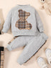 Baby Bear Graphic Sweatshirt and Joggers Set - Minihomy