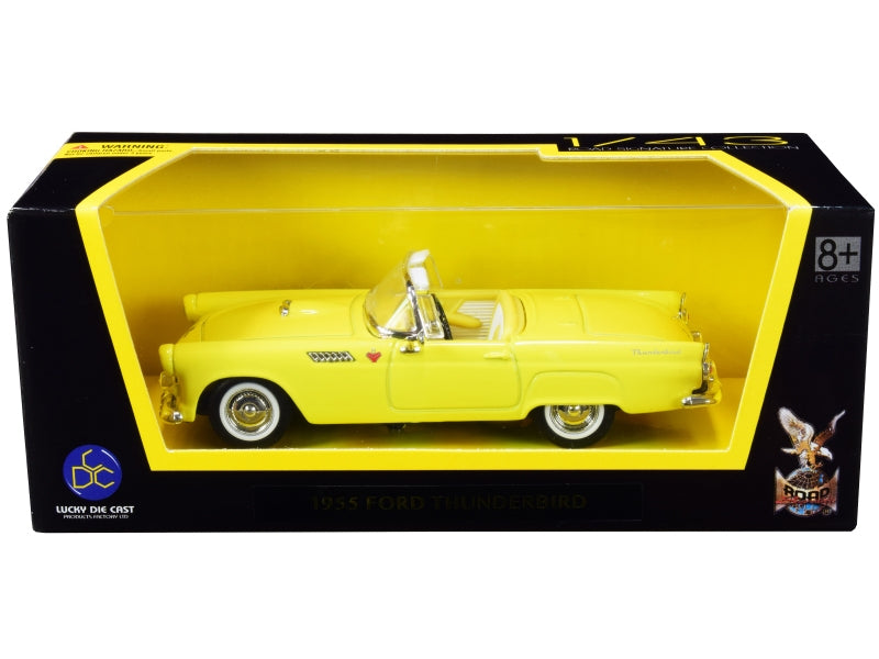 1955 Ford Thunderbird Convertible Yellow 1/43 Diecast Model Car by Road Signature - Minihomy