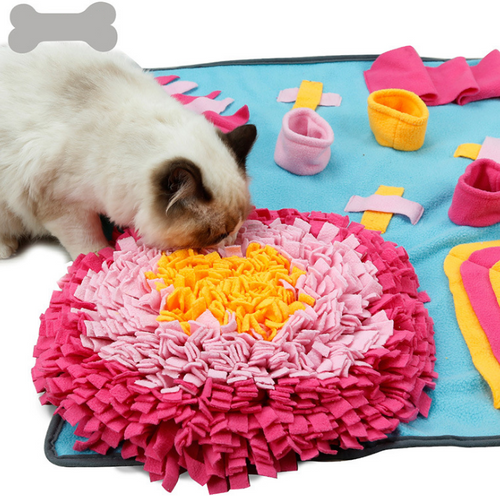 Pet Sniffing Pad Training Blanket Feeding Mat Dog Foraging Skills Toys Pet Activity Training Blanket