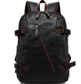 Men's Backpack Leather Middle School Bag Men's Bag