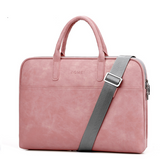 Faux Leather Laptop Bag For Women