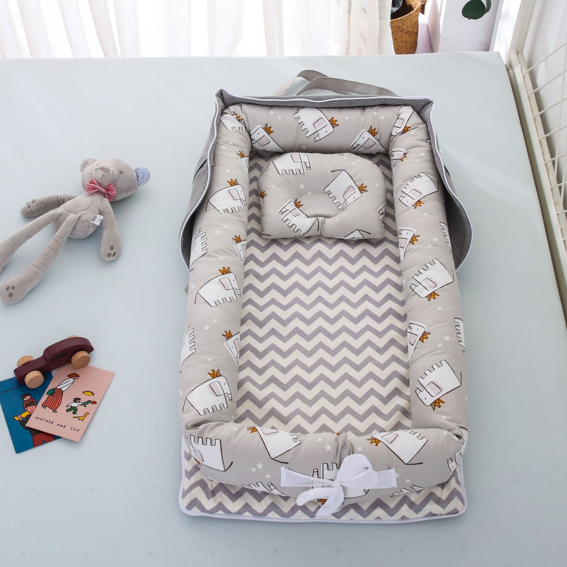 Cotton Portable Foldable Baby Bed - Breathable & Flexible - Multi-functional - Minihomy