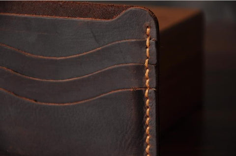 Handmade Vintage Crazy horse Genuine Leather Men Wallet