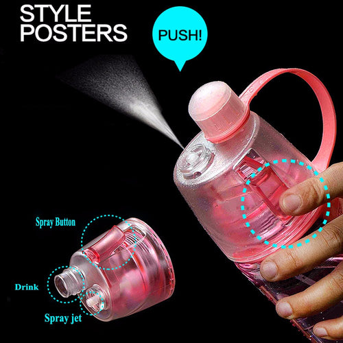 Sports plastic cup spray cup outdoor portable cup creative gift cup hydrating water cup