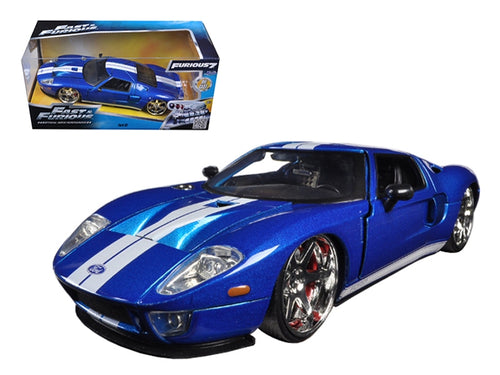 Ford GT Blue with White Stripes 