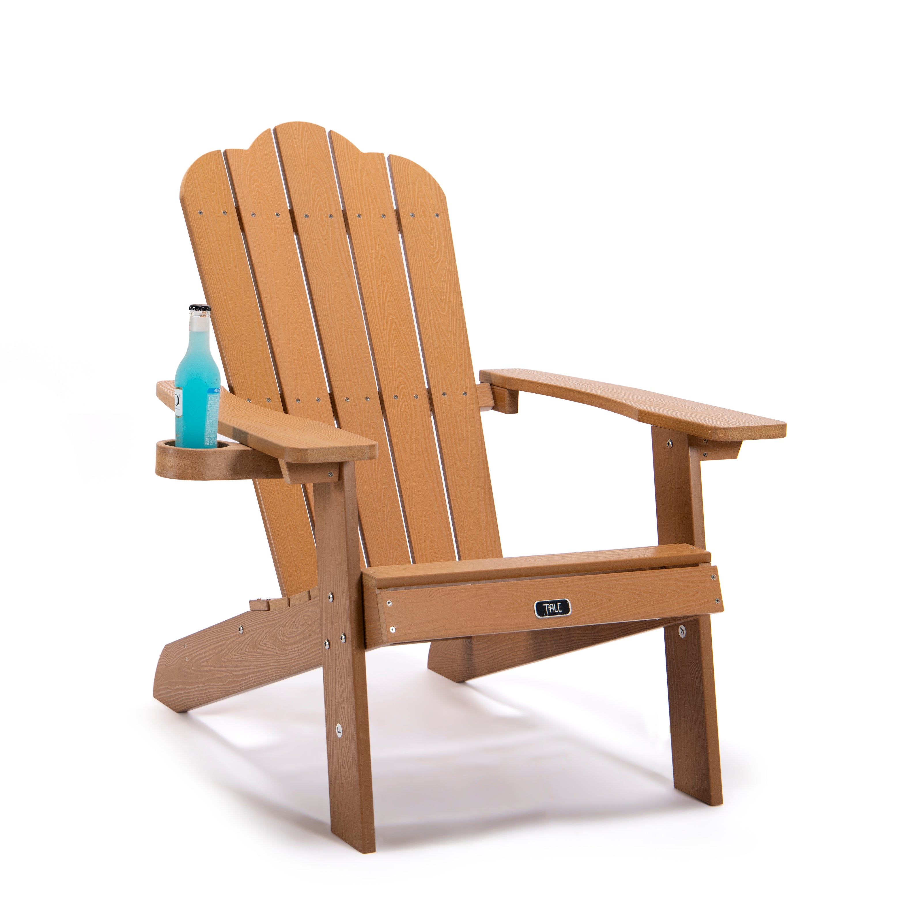 Adirondack Chair Backyard Outdoor Furniture Painted Seating With Cup Holder All-Weather And Fade-Resistant