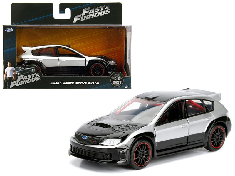 Brian's Subaru Impreza WRX STI Silver and Black "Fast & Furious" Movie 1/32 Diecast Model Car by Jada - Minihomy