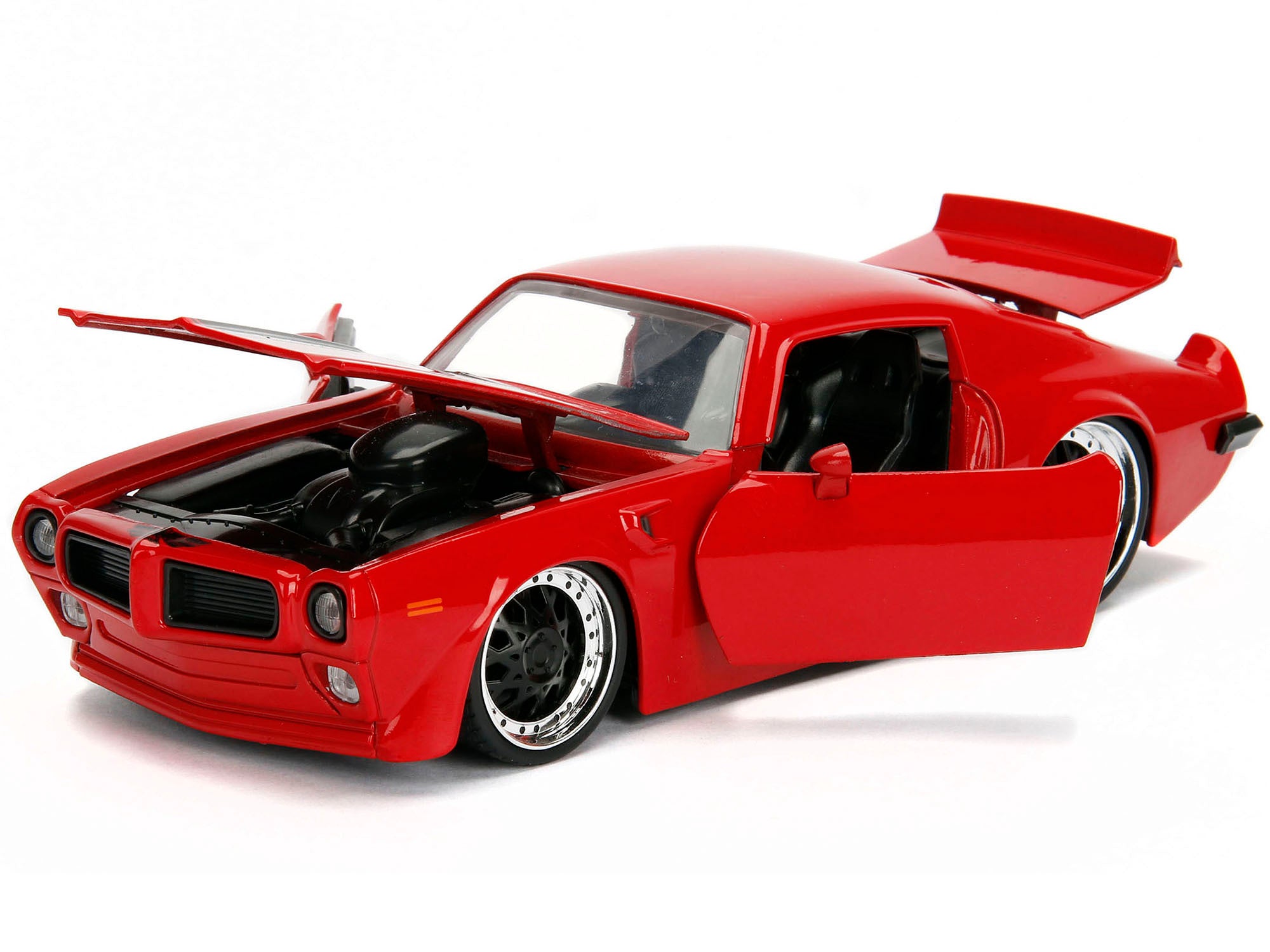 1972 Pontiac Firebird Red with Black Hood Stripe "Bigtime Muscle" Series 1/24 Diecast Model Car by Jada - Minihomy