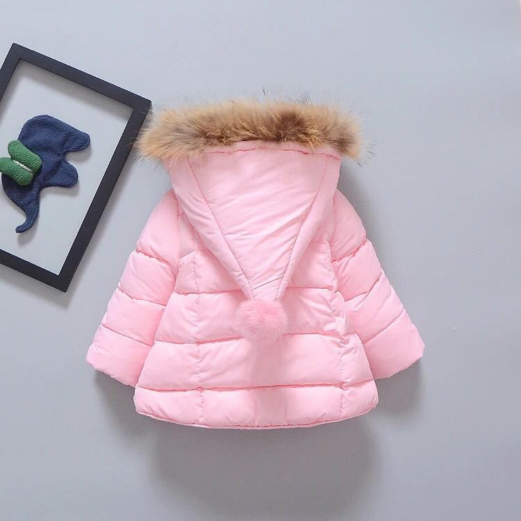 Unisex Baby Down Hooded Winter Jacket