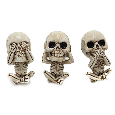 Skull Car Ornaments Air Outlet Ghost Head Three-piece Interior Pendant Decoration