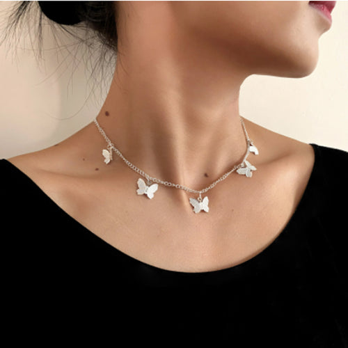 Butterfly Necklace Pendant Charm Female Chokers Clavicle Chocker Butterfly Choker