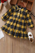 Girls Plaid Ruffled Shirt Dress - Minihomy