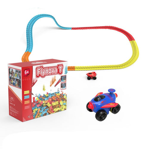 Racing Car Set Most Flexible Track Play Set With LED Light Railway Assemble Track Gift For Kids Boys