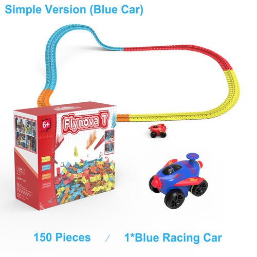 Racing Car Set Most Flexible Track Play Set With LED Light Railway Assemble Track Gift For Kids Boys