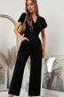 Flutter Sleeve Surplice Jumpsuit