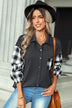 Plaid Dropped Shoulder Shirt with Breast Pocket - Minihomy