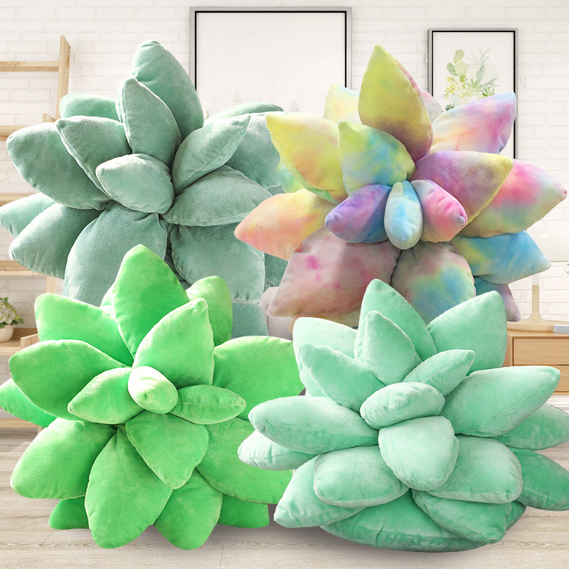 Lifelike Succulent Plants Plush Stuffed Toys Soft Doll Creative Potted Flowers Pillow Chair Cushion For Girls Kids Gift