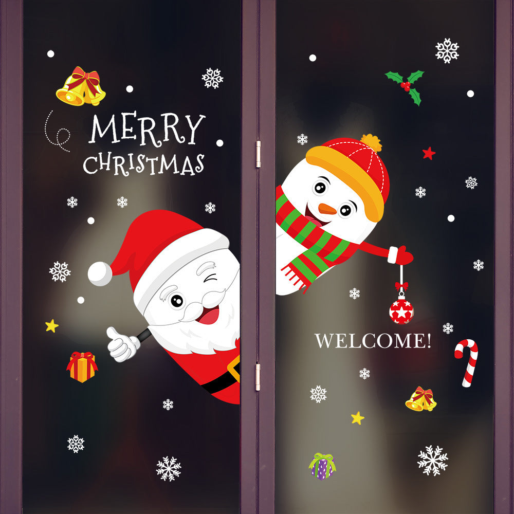 Christmas decorations store window stickers - Minihomy