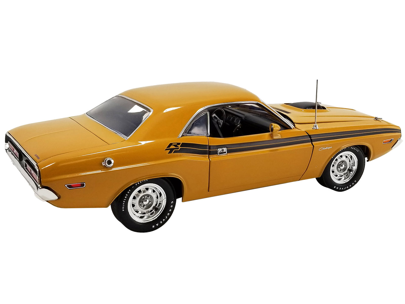 1971 Dodge Challenger R/T Hemi Butterscotch Orange with Black Stripes Limited Edition to 462 pieces Worldwide 1/18 Diecast Model Car by ACME - Minihomy