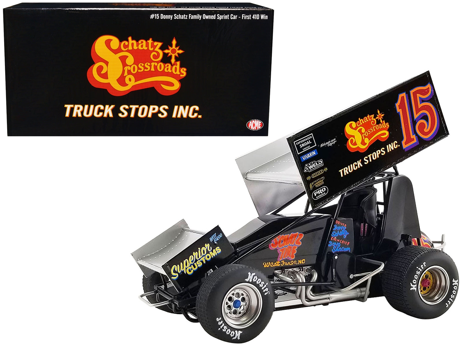 1994 Winged Sprint Car #15 Donny Schatz "Schatz Crossroads Truck Stops Inc." First 410 Sprint Win - Minihomy